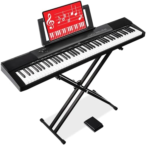 digital piano keyboard weighted keys