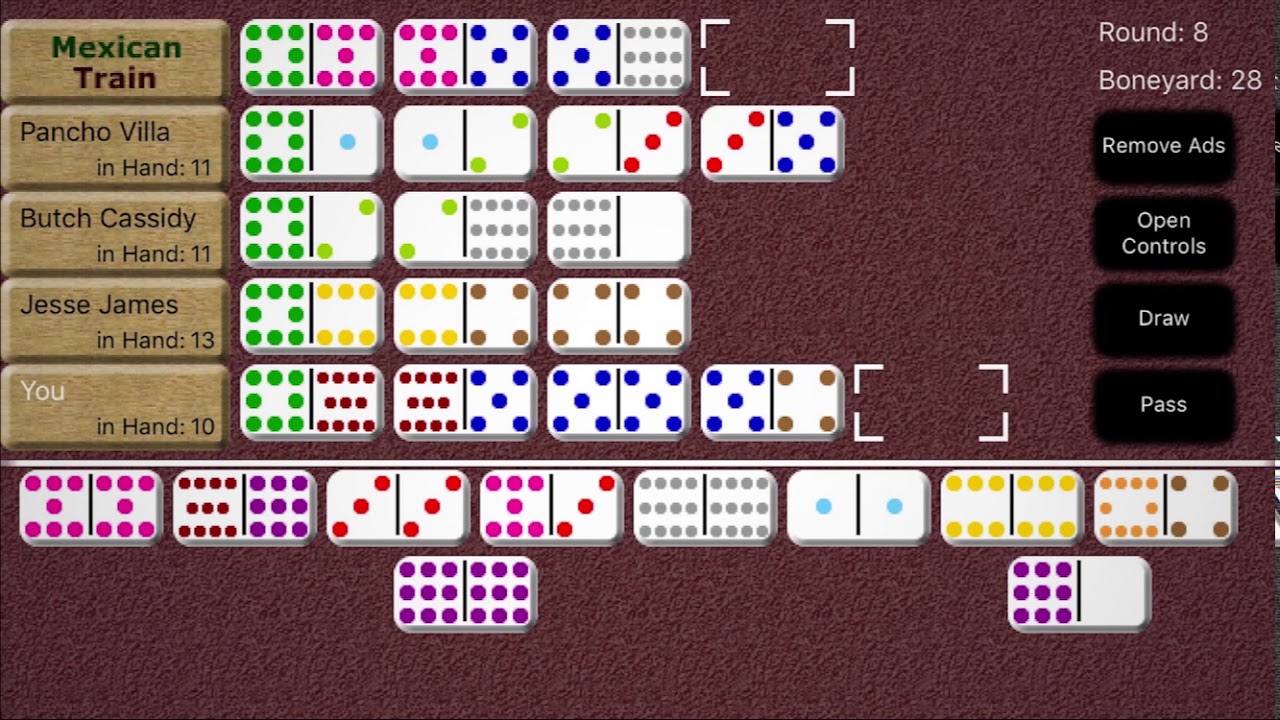 mexican train dominoes game online