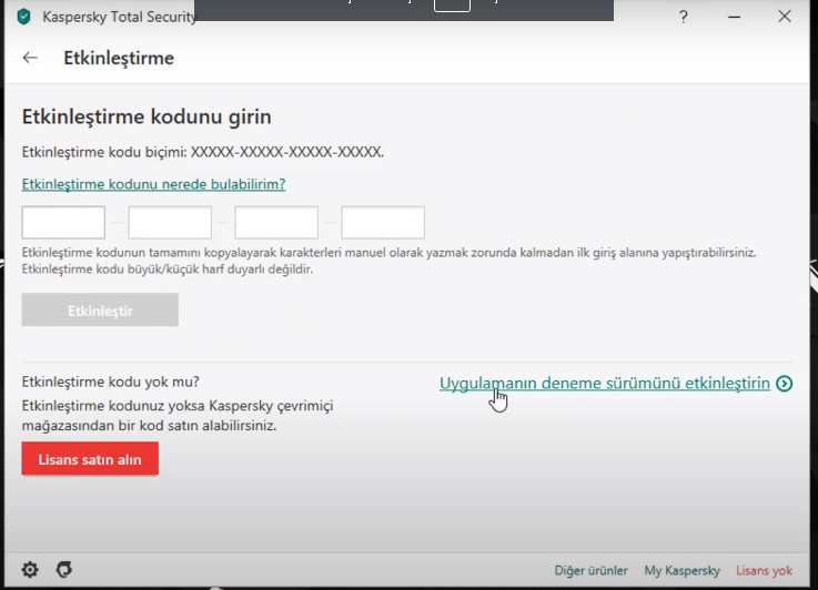 kaspersky total security 2018 etkinleştirme kodu