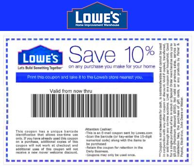 promotional codes for lowes