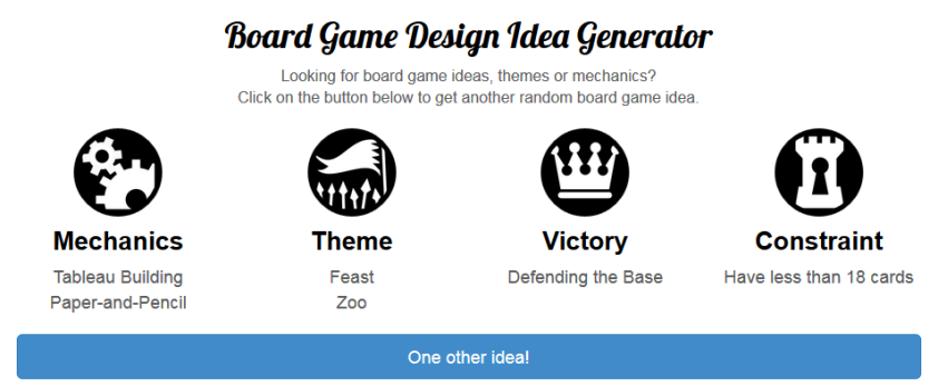 board game idea generator