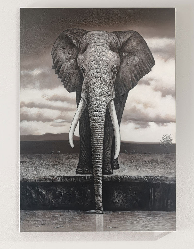 elephant acrylic painting