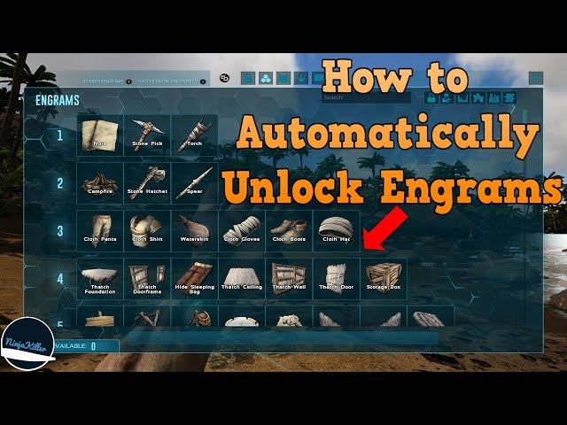 how to enable all engrams in ark nitrado