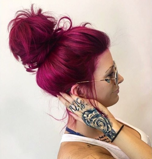 magenta hair color dye