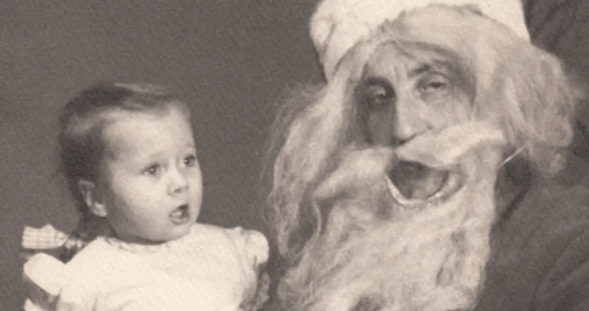 vintage creepy santa