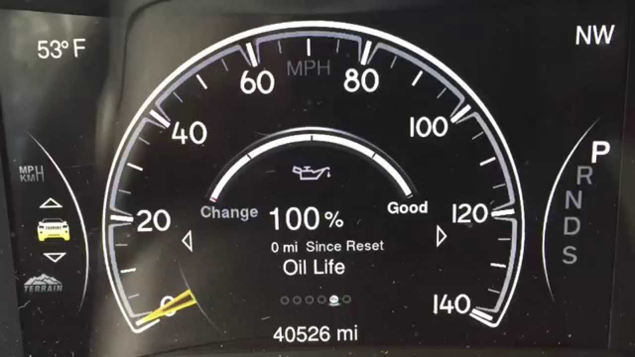 jeep grand cherokee oil reset