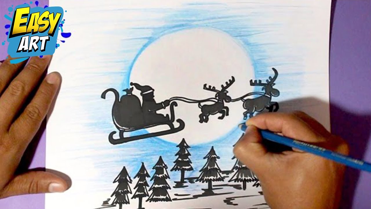 dibujos de navidad a lápiz faciles