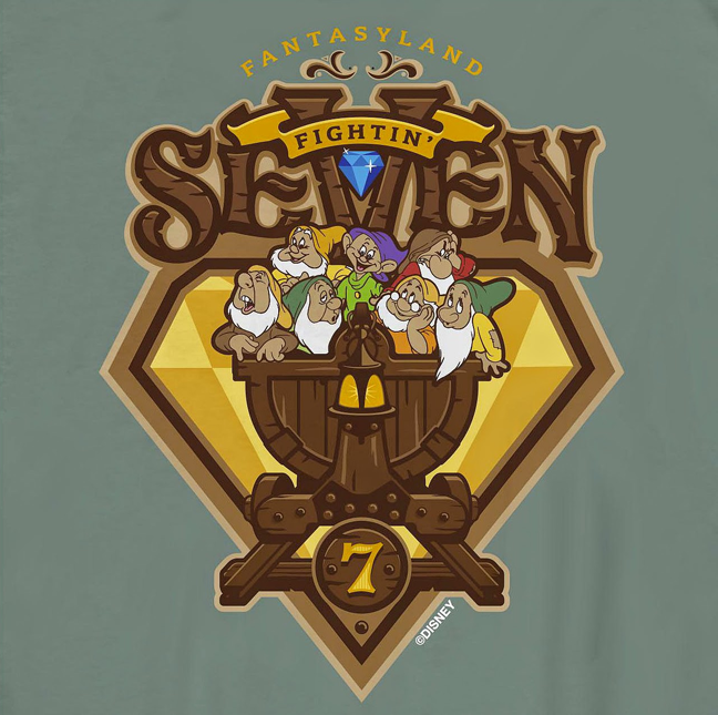 seven dwarfs mine train logo