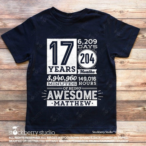 17th birthday shirt ideas