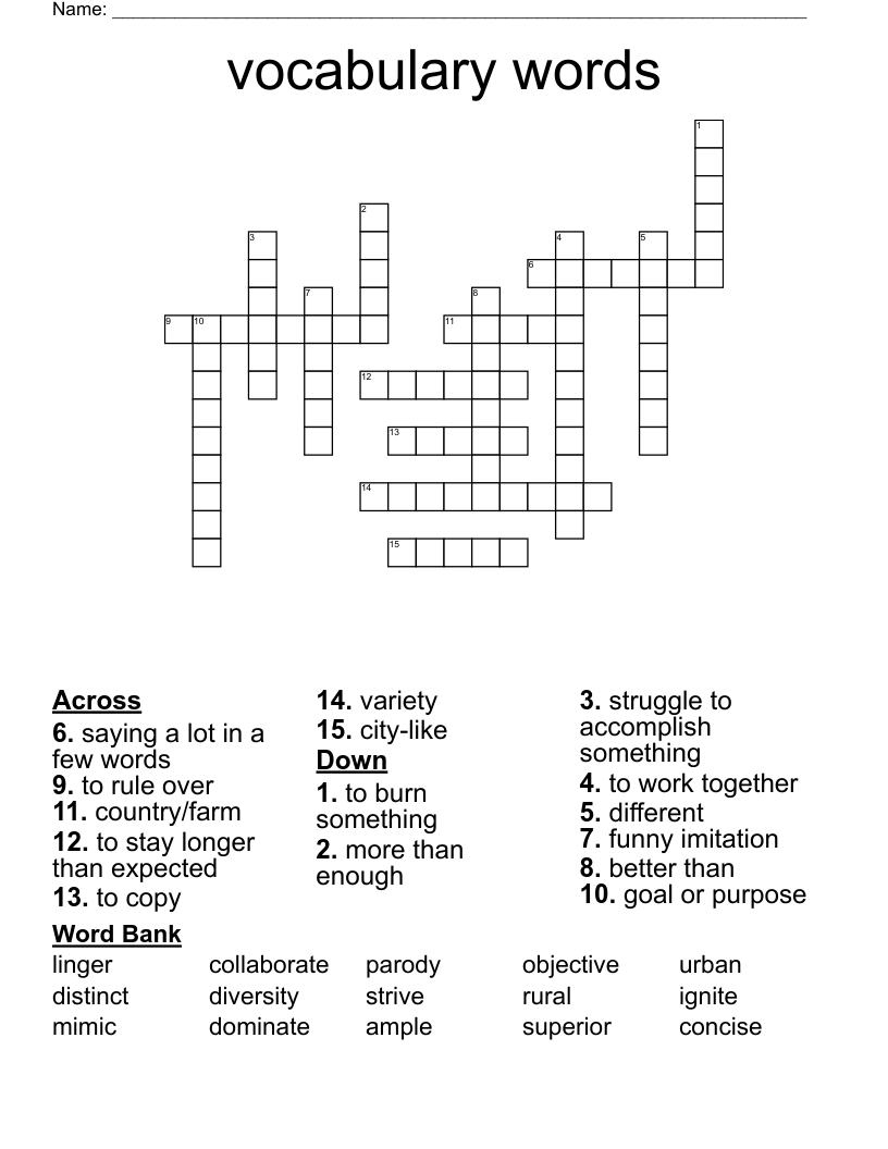 of few words crossword