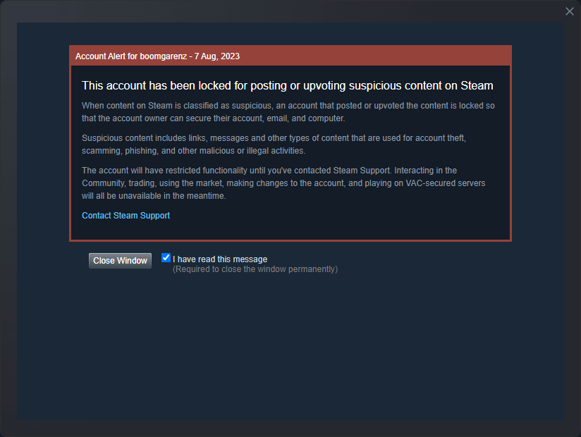 community ban steam