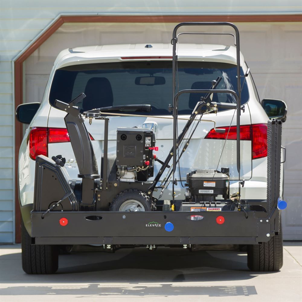 trailer hitch cargo carrier with ramp