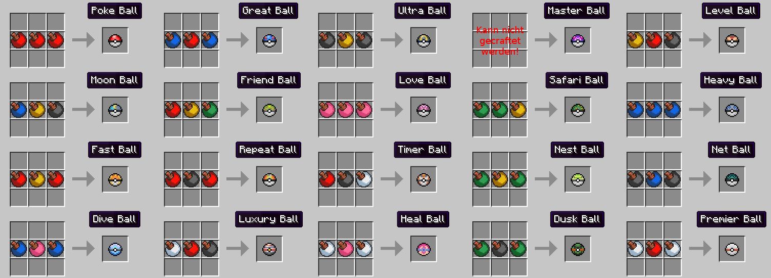 how to make pokeballs pixelmon