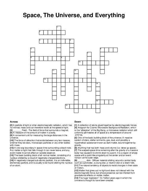 a billion years crossword