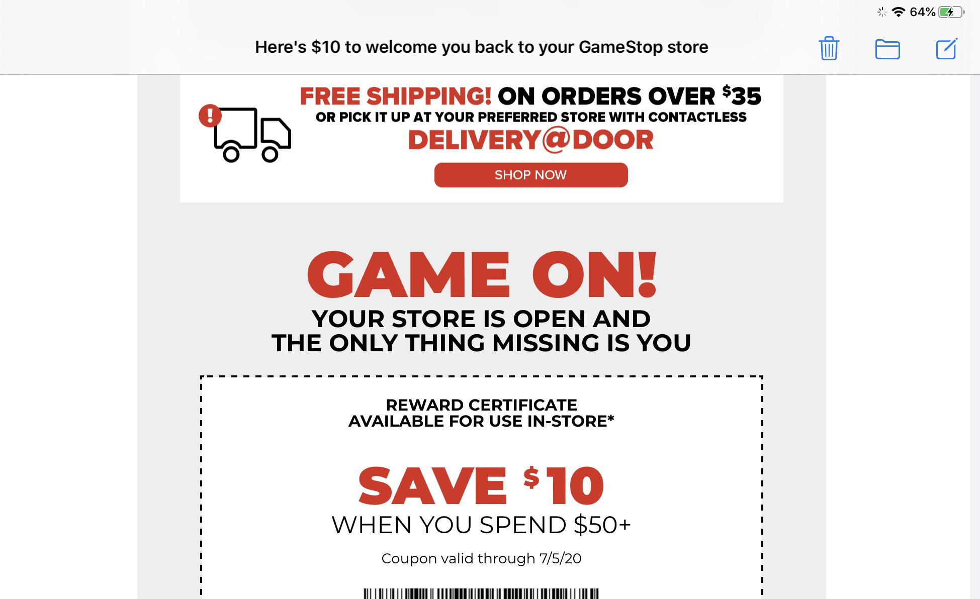 gamestop promo code