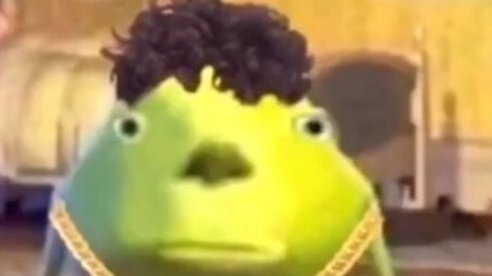 mike wazowski meme curly hair