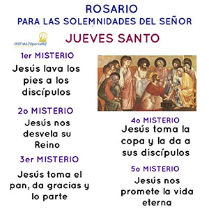 misterios del rosario el jueves