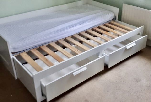 ikea single bed to double