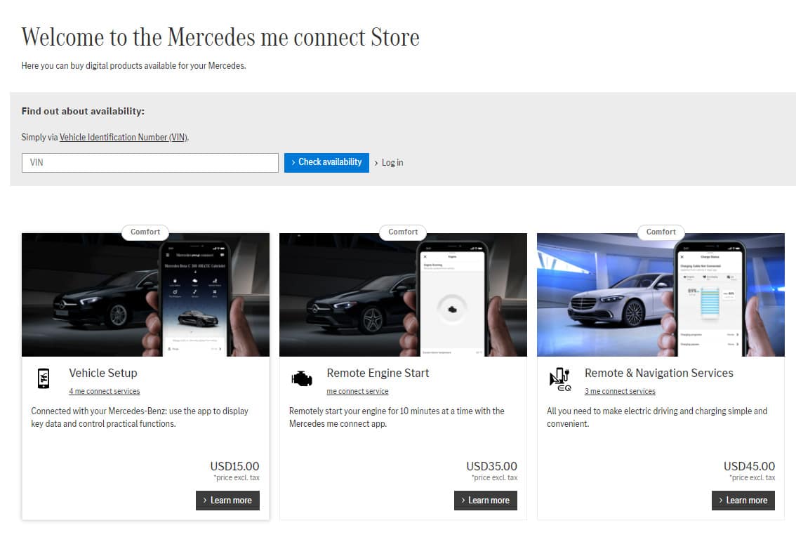 mercedes me connect log in