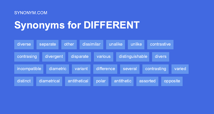 synonyms of different
