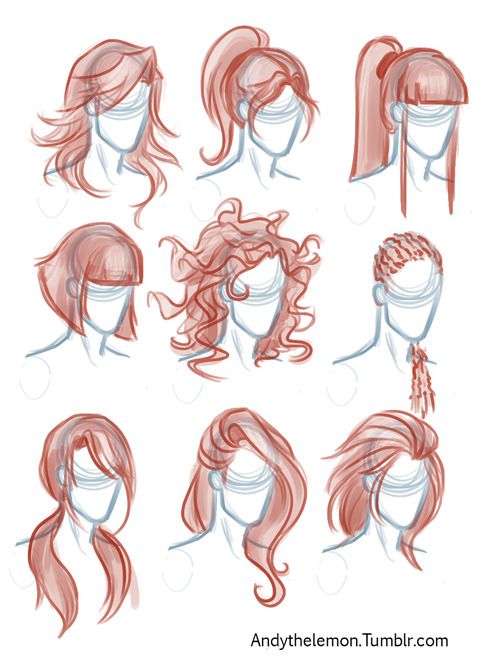 hair ideas drawing