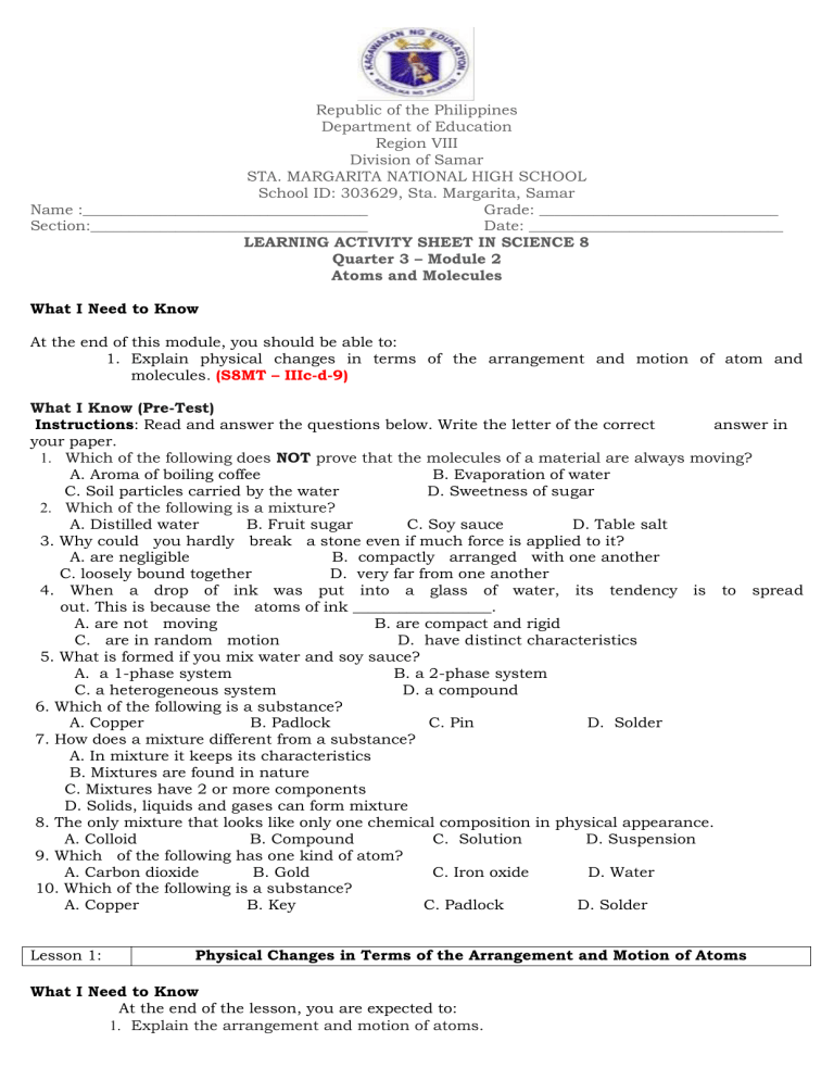 science 8 quarter 3 module 2