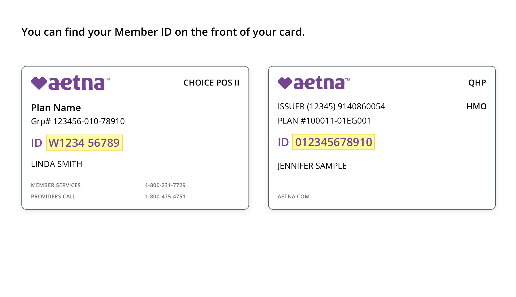 aetna member id card