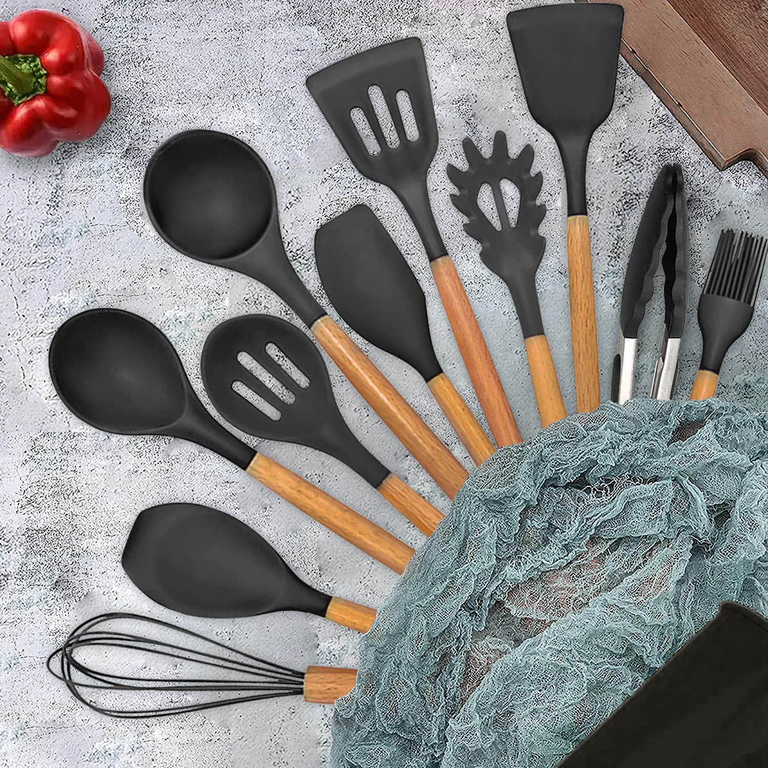 silicone cooking tools set