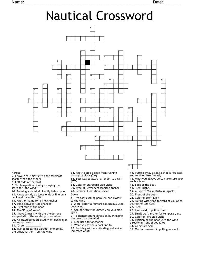 boat crossword