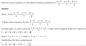 cartesian equation of a line
