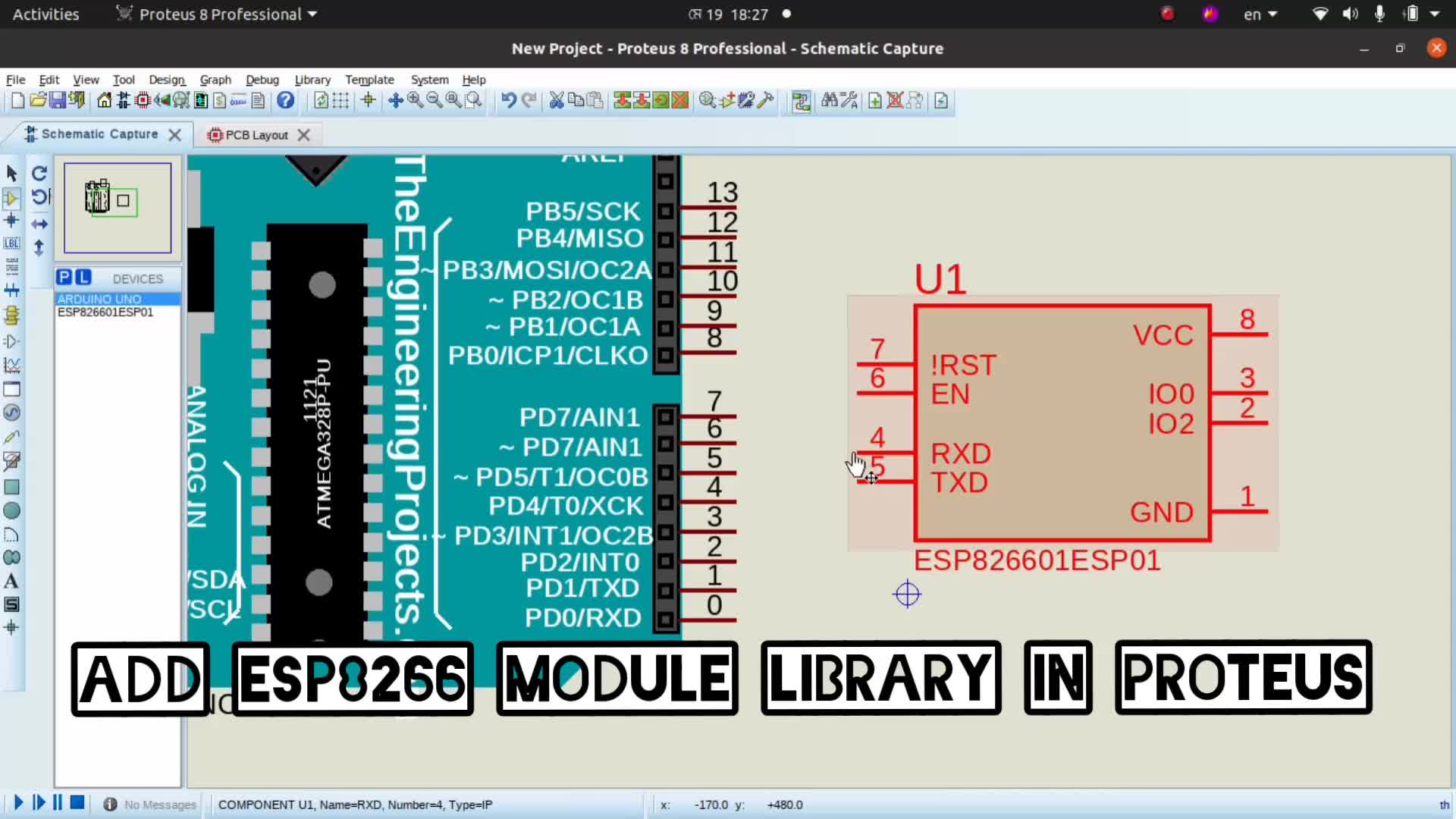 proteus nodemcu library