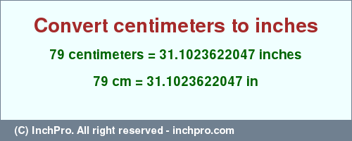 79cm in inches