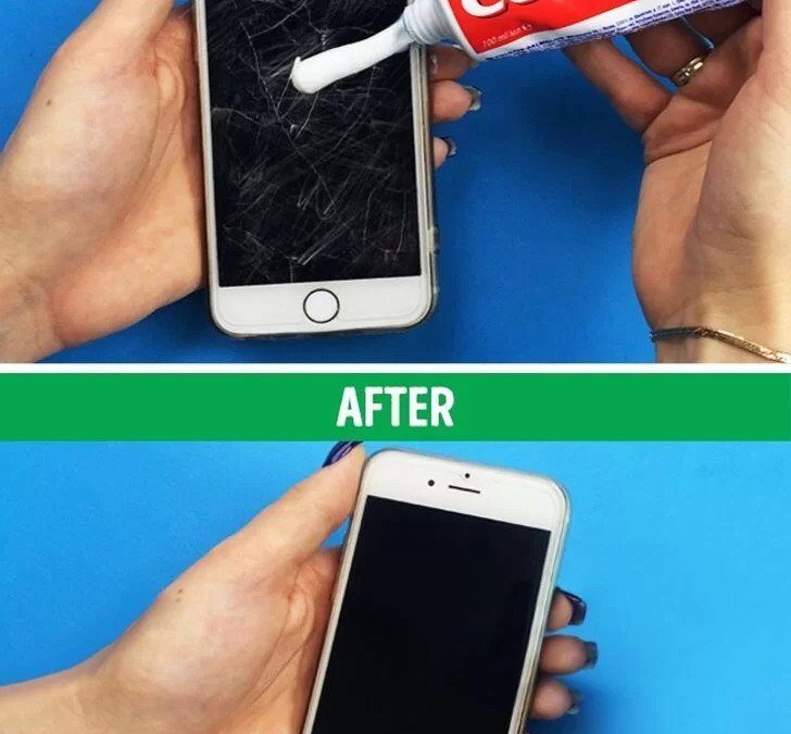 how to fix a cracked phone screen with toothpaste