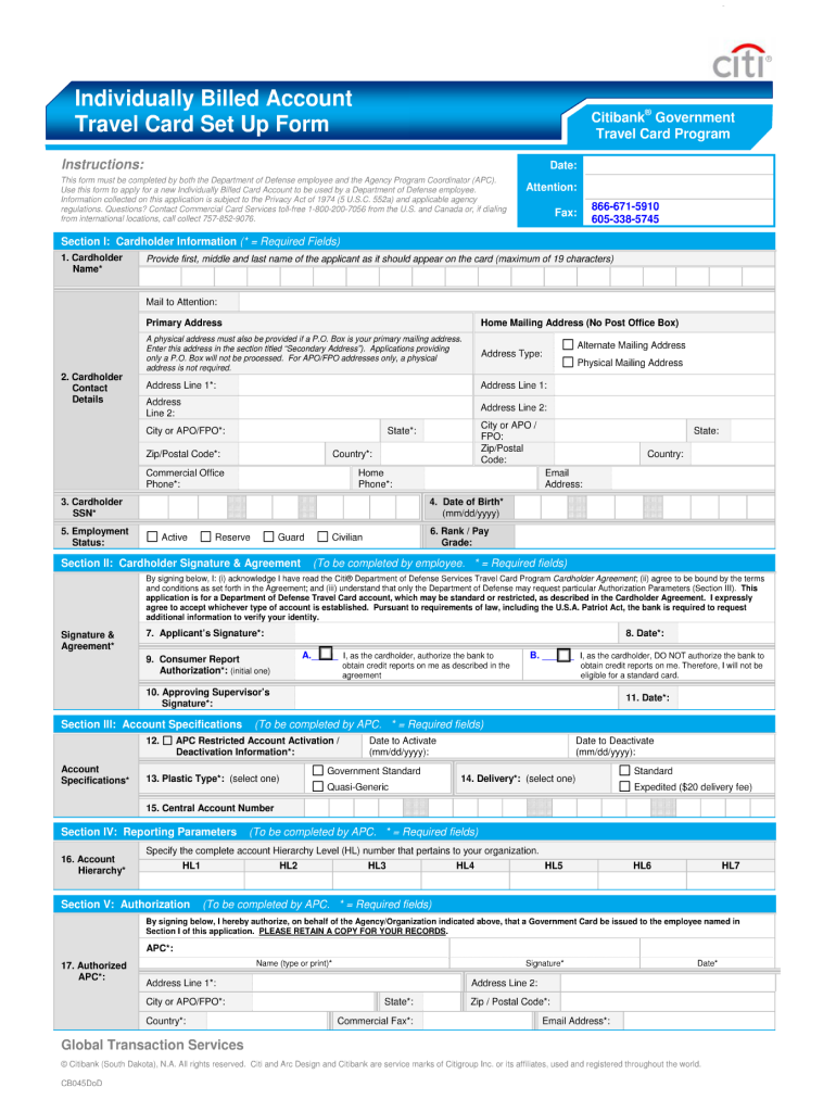 citibank government travel card