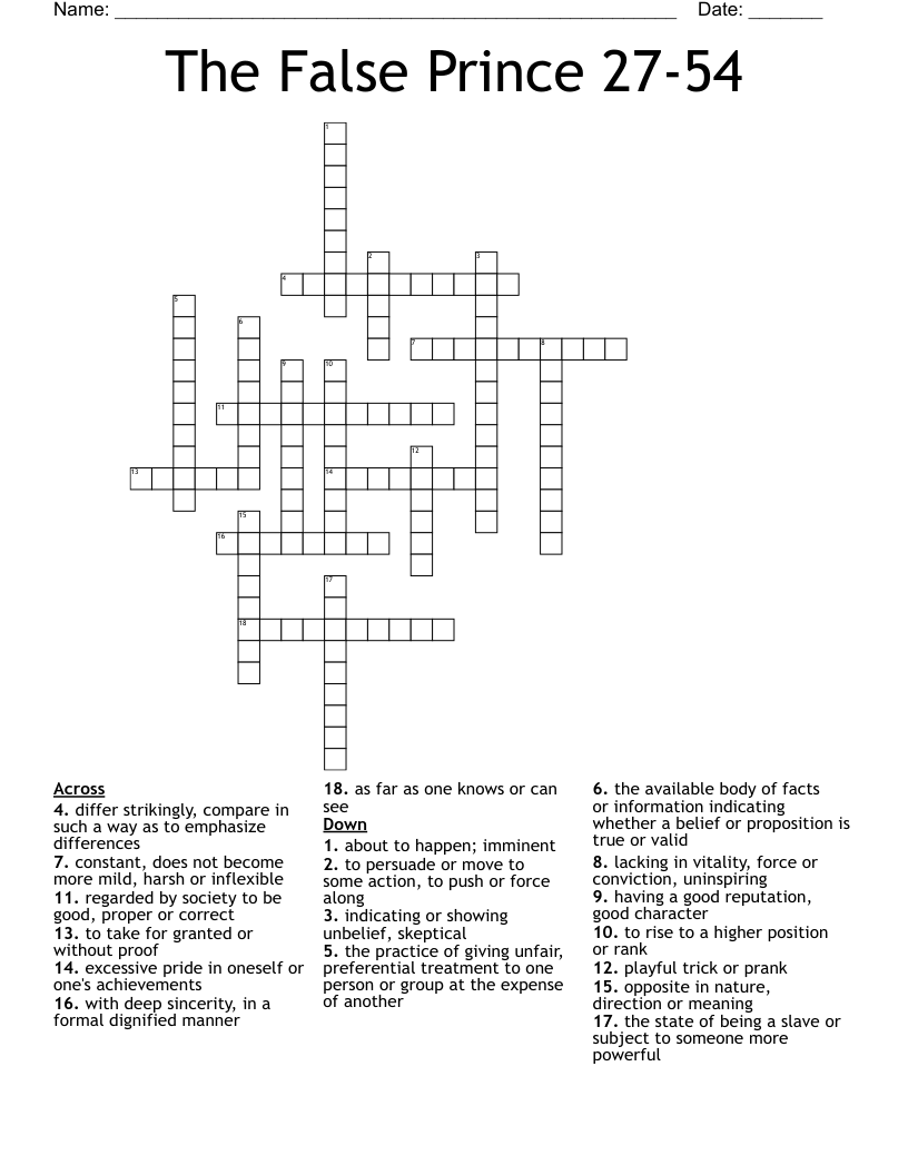 prove false crossword clue