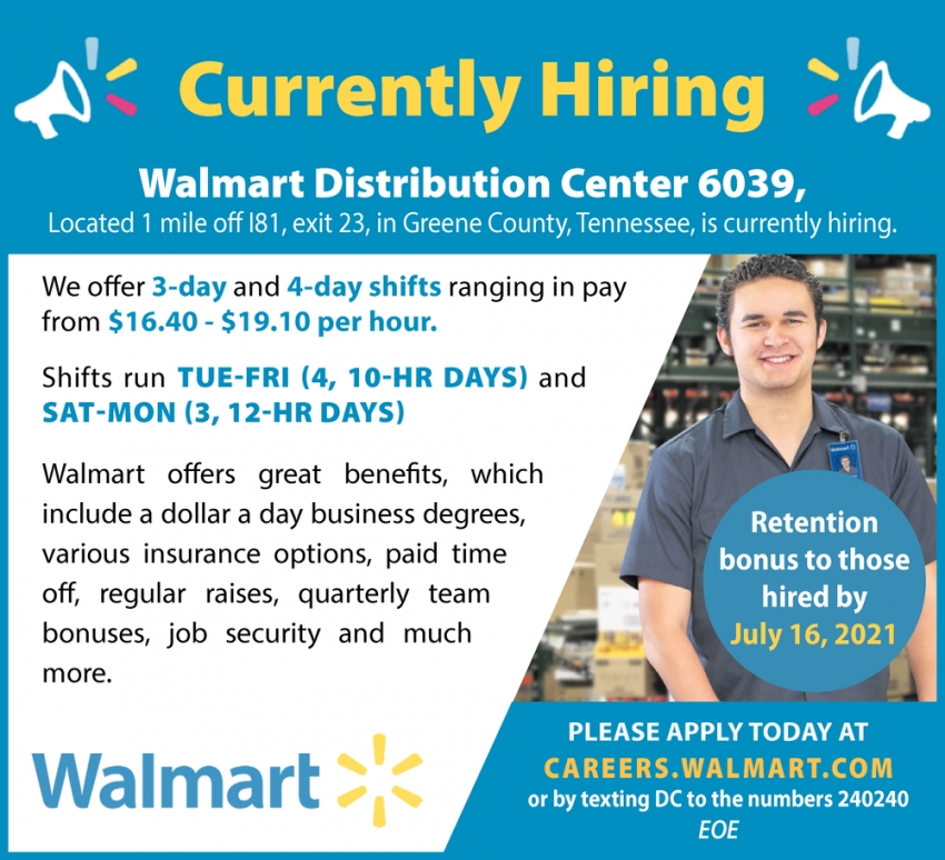 walmart hiring center