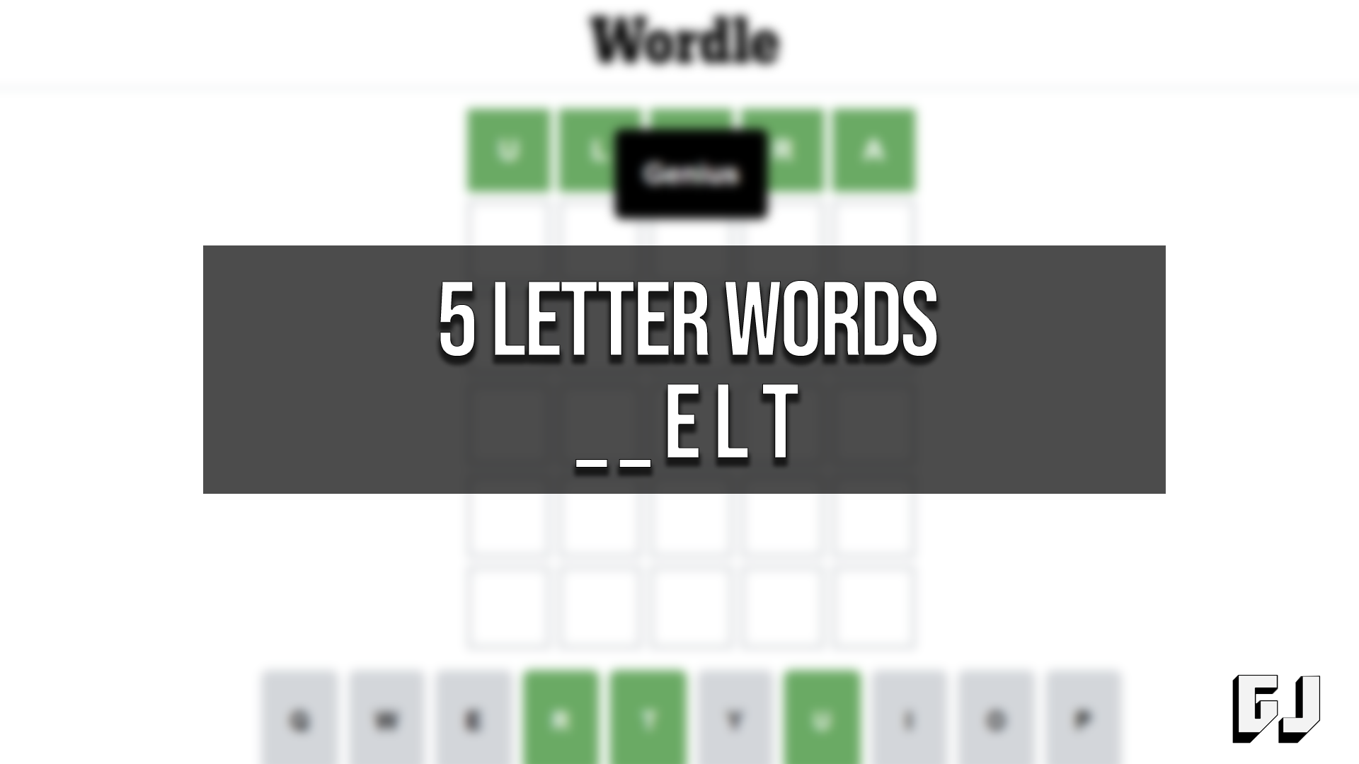 5 letter words with elt
