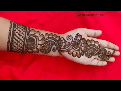 front simple arabic mehndi designs