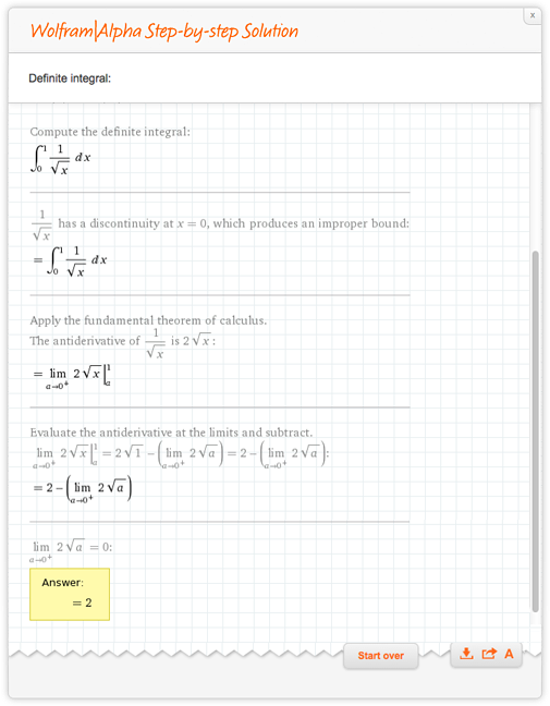 calculate integral step by step