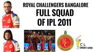 ipl 2011 squads