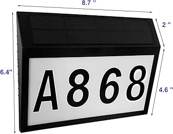 solar house numbers