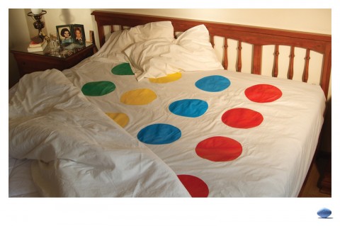 twister on bed