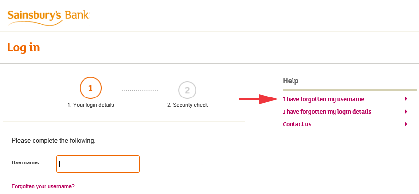 sainsburys login credit card