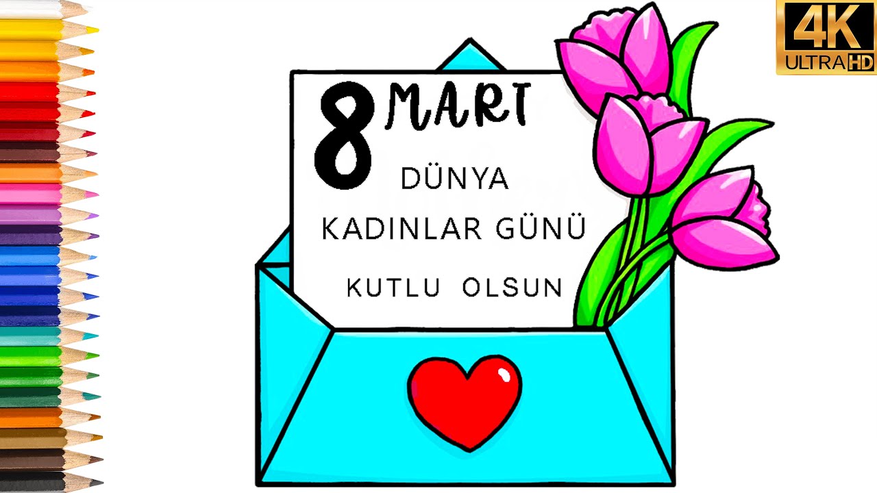 8 mart dünya kadınlar günü resim çizimi