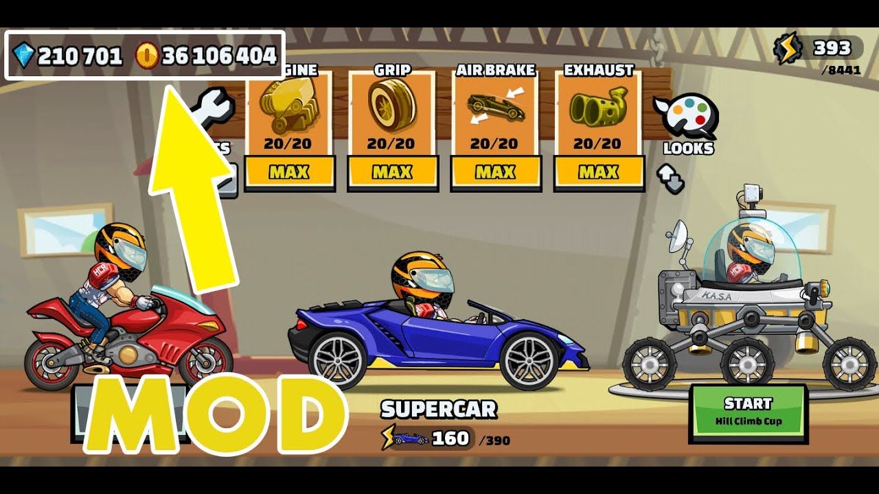 hill climb racing 2 hack mod apk download 2020