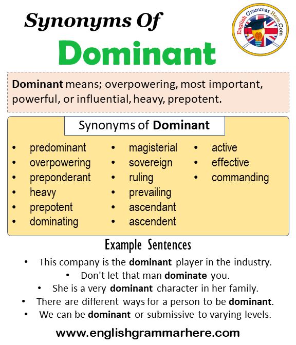 dominant antonyms