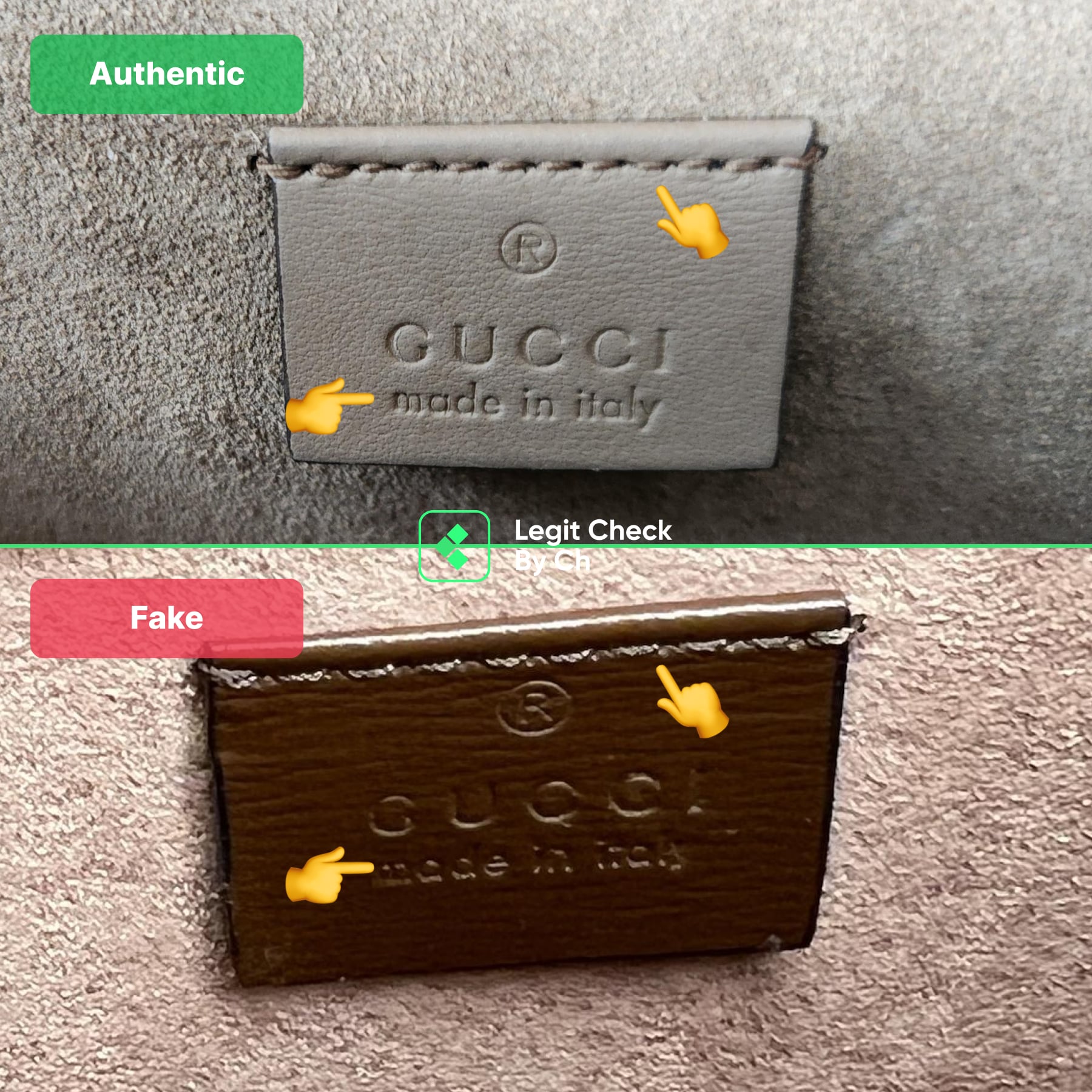 how to tell if a gucci purse is real
