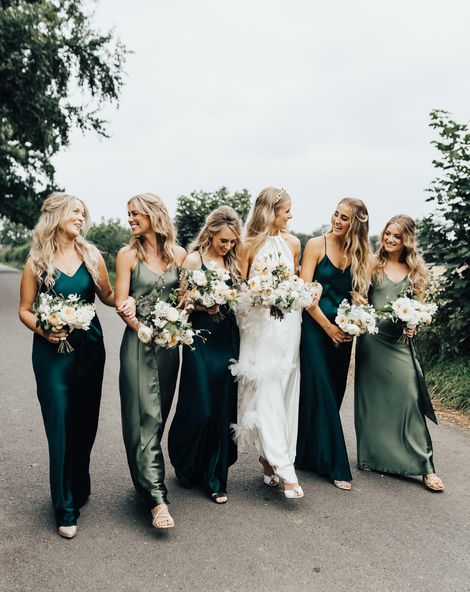 matte satin bridesmaid dresses