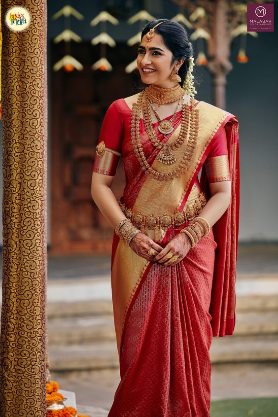 red silk saree blouse designs