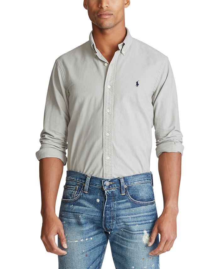 classic fit garment-dyed oxford shirt